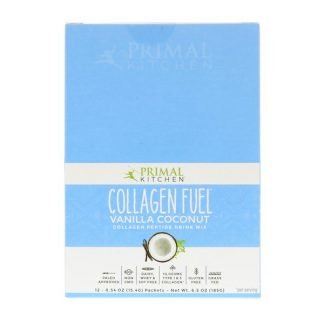 Primal Kitchen, Collagen Fuel, Collagen Peptide Drink Mix, Vanilla Coconut, 12 Packets, 0.54 oz (15.4 g) Each