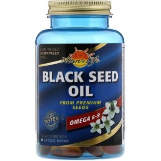 Nature's Life, ブラックシードオイル、1000mg、ソフトジェル90粒