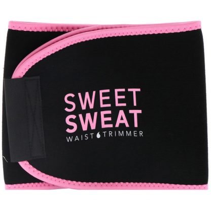 Sports Research, Sweet Sweat Waist Trimmer, Medium, Black & Pink, 1 Belt
