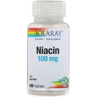 Solaray, ナイアシン、100mg、植物性カプセル100粒