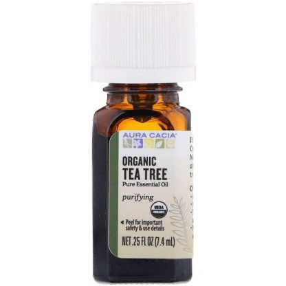 Aura Cacia, Organic、Tea Tree、0.25 fl oz (7.4 ml)