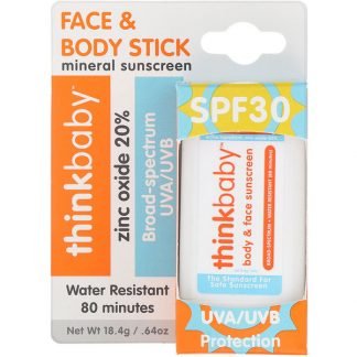 Think, 日焼け止めスティック、SPF 30、0.64 oz (18.4 g)