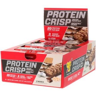 BSN, プロテインクリスプ、スモア風味、12本、1.98 oz (56 g) (Discontinued Item)