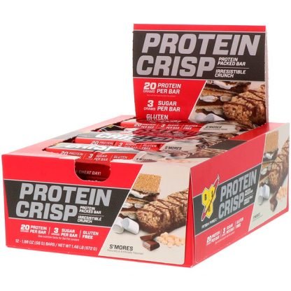 BSN, プロテインクリスプ、スモア風味、12本、1.98 oz (56 g) (Discontinued Item)