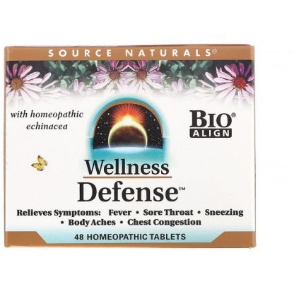 Source Naturals, Wellness Cold & Flu、ホメオパシータブレット 48粒