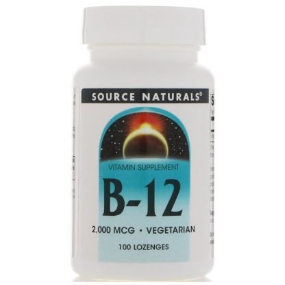 Source Naturals, B-12, 2,000 mcg、100トローチ