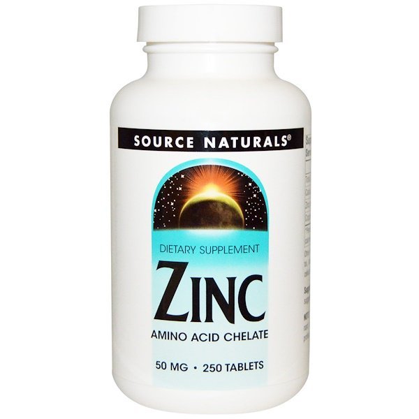 Source Naturals, 亜鉛, 50 mg, 250錠