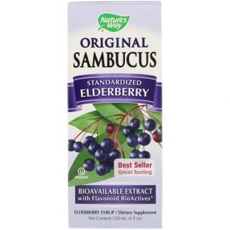 Nature's Way, オリジナルサンブカス、標準化エルダーベリー、シロップ、4 fl oz (120 ml)