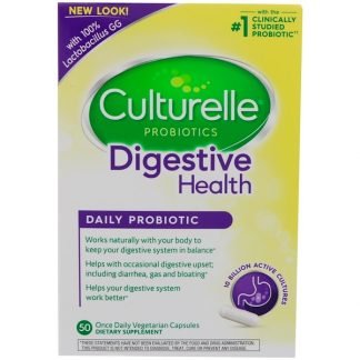 Culturelle, 消化器官の健康維持、毎日のプロバイオティクス、1日1回のベジタリアンカプセルが50袋
