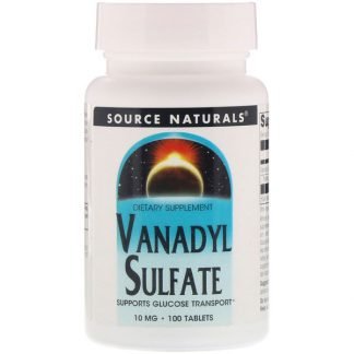 Source Naturals, 硫酸バナジル、10 mg、100タブレット