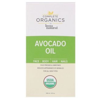 InstaNatural, コンプリートオーガニックス、アボカドオイル、4液量オンス (120 ml)