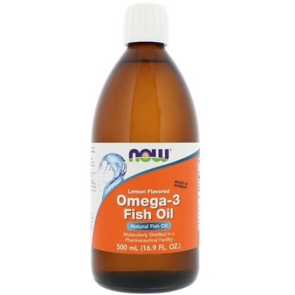 Now Foods, オメガ-3 フィッシュオイル、レモン風味、 16.9オンス (500 ml)