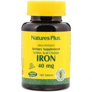 Nature's Plus, 鉄、 40 mg、 180タブレット
