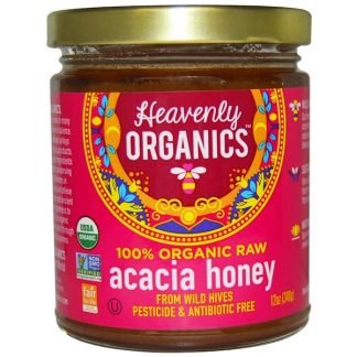 Heavenly Organics, アカシアハニー、100％オーガニックで生、12 oz (340 g)
