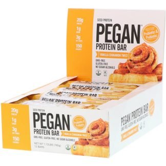 Julian Bakery, ピーガン シン プロテイン バー、バニラ シナモン ツイスト、12個、各2.29 oz (65 g)