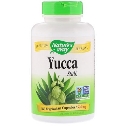 Nature's Way, ユッカ茎、 520 mg、 180植物性カプセル