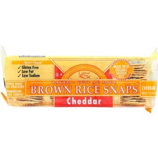 Edward & Sons, Baked Brown Rice Snaps, Cheddar, 3.5 oz (100 g) (Discontinued Item)