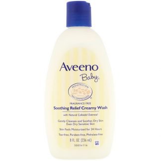 Aveeno, 赤ちゃん, スージングリリーフ クリーミーウォッシュ（Soothing Relief Creamy Wash）, 無香料, 8液量オンス (236 ml)