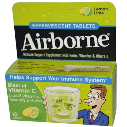 AirBorne, 発泡錠, レモンライム, 10錠