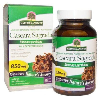 Nature's Answer, カスカラサグラダ、フル スペクトラム ハーブ、850 mg、90ベジカプセル