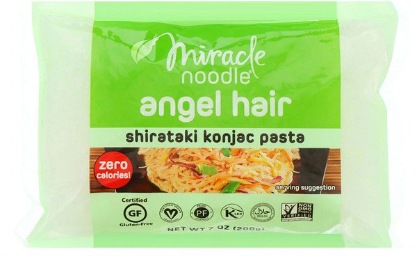 Miracle Noodle, エンジェルヘアー、しらたき蒟蒻パスタ、7オンス (200 g)