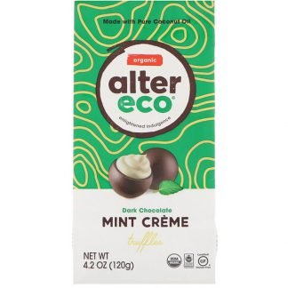 Alter Eco, オーガニックミントクリームトリュフ、ダークチョコレート、120 g（4.2 oz）