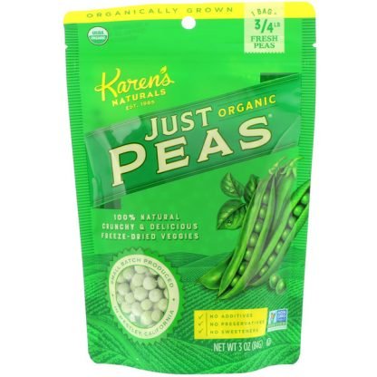 Karen's Naturals, オーガニック・ジャスト・ピーズ, 3.5 オンス (98 g)