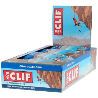 Clif Bar, エナジーバー、チョコレートチップ、12本、各2.40 oz (68 g)
