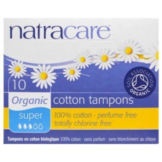 Natracare, オーガニックコットンタンポン、上級、10本