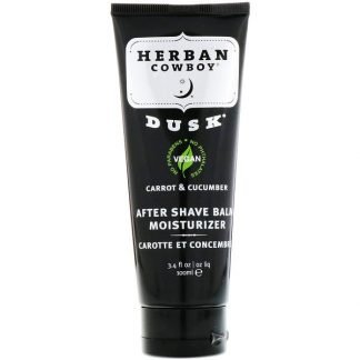 Herban Cowboy, アフター・シェイブ・バーム・モイスチャライザー、スージング・キャロット & キューカンバー、 3.4 液量オンス (100 ml)