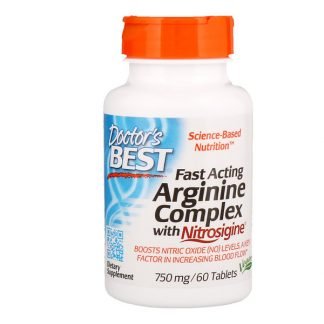Doctor's Best, 速効型アルギニン・コンプレックス、ニトロジジン、750mg、60錠