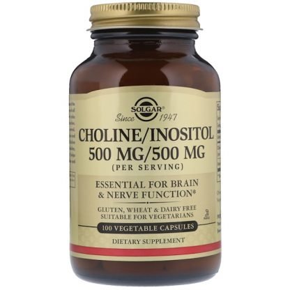 Solgar, Choline/Inositol, 100 Vegetable Capsules