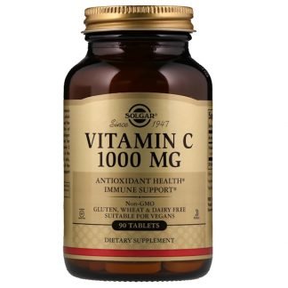 Solgar, ビタミンC、1000mg、90粒