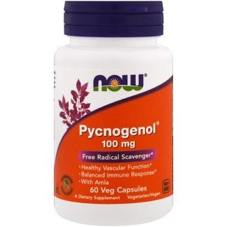 Now Foods, ピクノジェノール, 100 mg,  植物性カプセル60粒