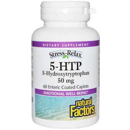 Natural Factors, 5-HTP, 50 mg, 60腸溶性コーティングカプレット (Discontinued Item)