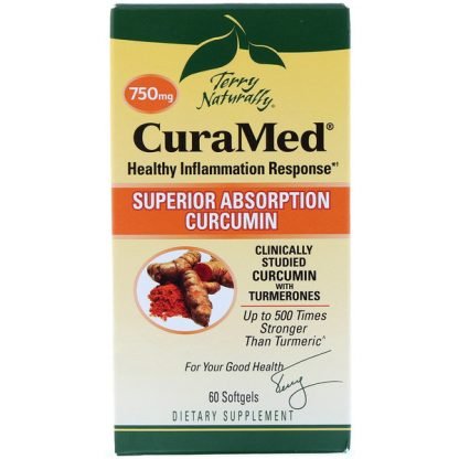 EuroPharma, Terry Naturally, CuraMed、750 mg、60ソフトジェル