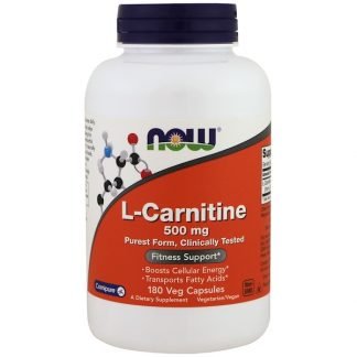 Now Foods, L-カルニチン、500 mg、180野菜カプセル