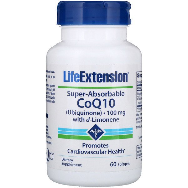Life Extension, 超吸収性コエンザイムQ10、100mg、ソフトジェル60粒