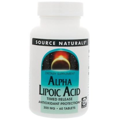 Source Naturals, アルファリポ酸、 タイムドリリース、 300 mg、 60錠