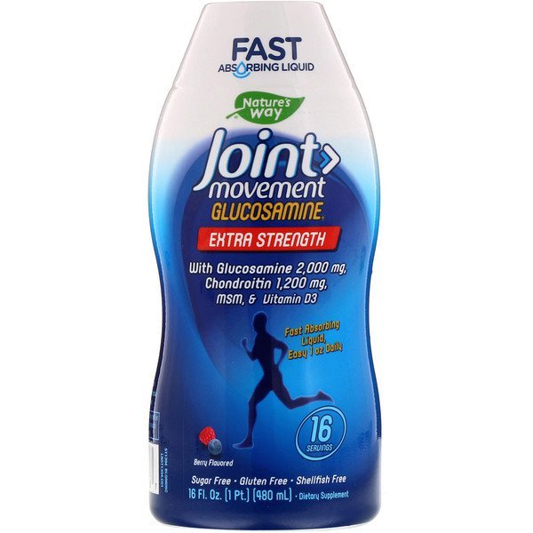 Nature's Way, Joint Movement Glucosamine、Extra Strength、ベリー味、16 oz(480 ml)