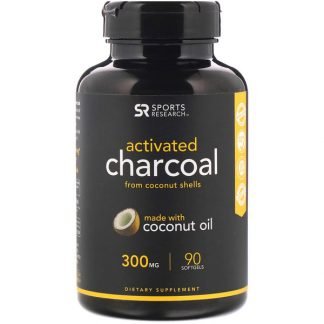 Sports Research, 活性炭、ココナッツシェル由来、300 mg、ソフトジェル90粒