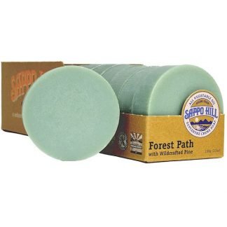 Sappo Hill, グリセリンクリームソープ、フォレストパス・ワイルドクラフトパイン、12本入り、3.5 oz (100 g)
