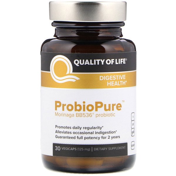 Quality of Life Labs, ProbioPure (プロバイオ・ピュア)、125 mg、 30 ベジキャップ