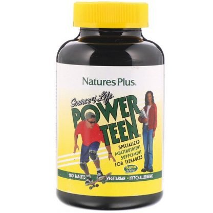 Nature's Plus, ソースオブライフ、 パワーティーン、 180錠