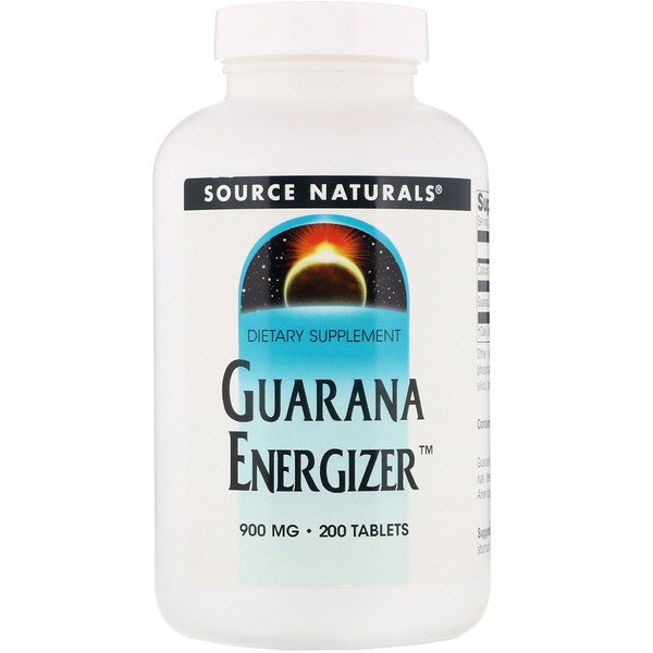 Source Naturals, ガラナ エナジャイザー、900mg、タブレット200粒