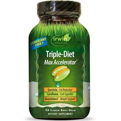 Irwin Naturals, トリプルダイエット、マックスアクセラレータ、72液体ソフトジェル