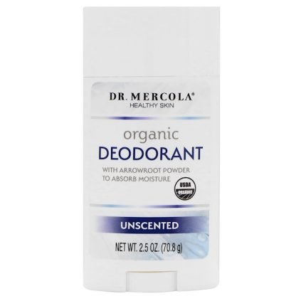 Dr. Mercola, オーガニック デオドラント、無香料、2.5 oz (70.8 g)
