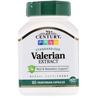 21st Century, Valerian Extract, Standardized, 60 Vegetarian Capsules