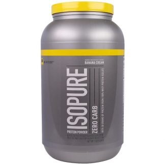 Isopure, ゼロカーボ、プロテインパウダー、バナナクリーム、1.36kg（3ポンド）