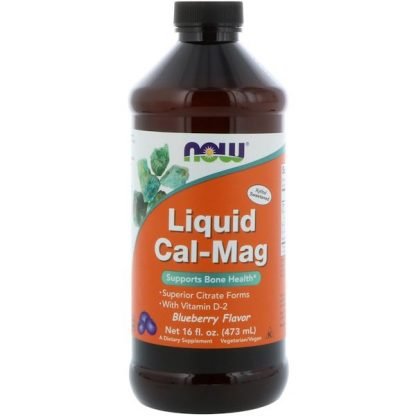 Now Foods, 液体カル-マグ、 ブルーベリーフレーバー、 16液量オンス (473 ml)